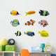 Nine Tropical Fish Wall Decal