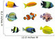 Nine Tropical Fish Wall Decal