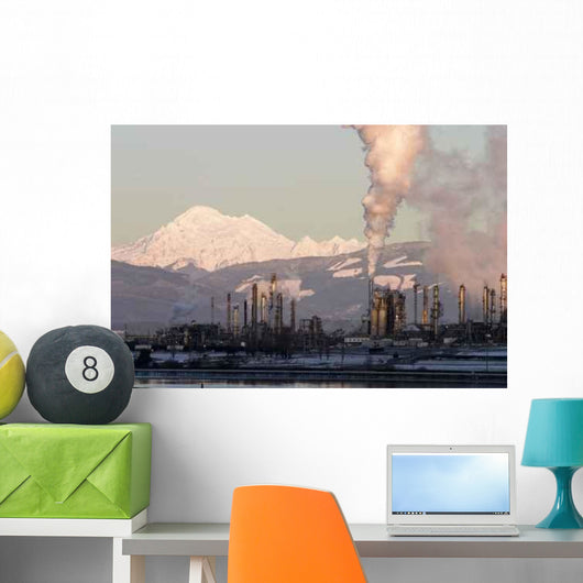 Oil Refinery with Steam Wall Decal