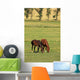 Grazing Horses Summer Landscape Wall Mural