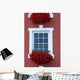 Red Window Beauty Wall Mural