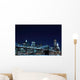 Brooklyn Bridge and Manhattan Skyline at Night Wall Mural