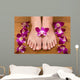 Feet and Orchids Wall Mural