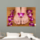 Feet and Orchids Wall Mural