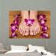 Feet and Orchids Wall Mural