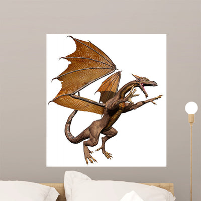 Dragon Attacking shown on a wall