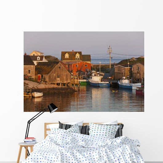Moored boats Wall Mural