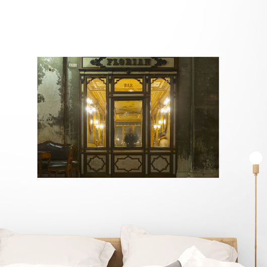 The oldest Italian cafe in Piazza San Marco Wall Mural