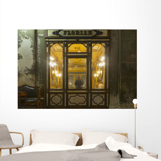 The oldest Italian cafe in Piazza San Marco Wall Mural