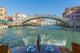 Pedestrian footbridge crossing the grand canal Wall Mural