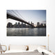 Brooklyn Bridge heading into Manhattan at dusk Wall Mural