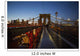 Pedestrian path on Brooklyn Bridge heading into Manhattan at night Wall Mural