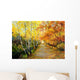 Autumn Road along Channel Wall Decal