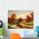 Autumn Landscape with River Wall Decal