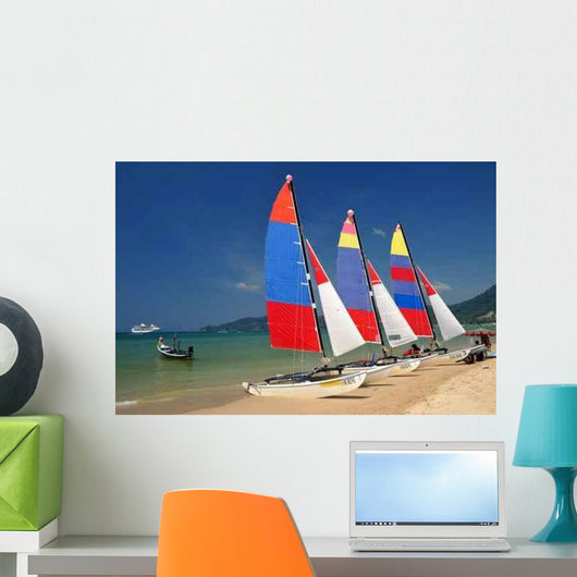 Sail Boat Patong Beach Wall Decal
