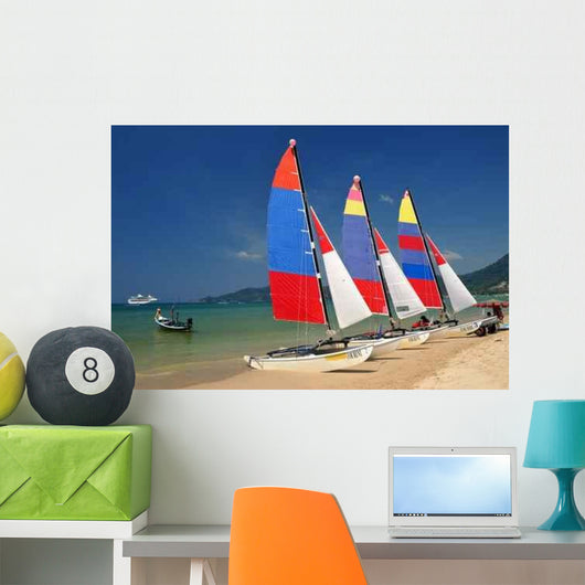 Sail Boat Patong Beach Wall Decal