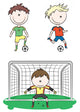 Collection of Soccer Players Wall Decal