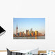 Shanghai Pearl Tower and Wall Decal