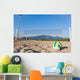 Selective Focus View of Beach Volley Ball next to playground Wall Mural