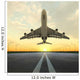 takeoff plane in airport at sunset Wall Mural