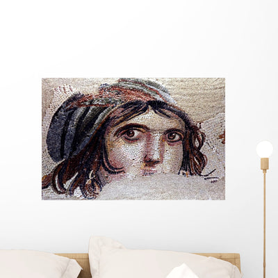 Zeugma Mosaics Wall Mural shown on a wall