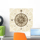 Vintage Compass Rose Wall Mural