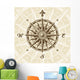 Vintage Compass Rose Wall Mural