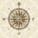 Vintage Compass Rose Wall Mural