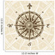 Vintage Compass Rose Wall Mural