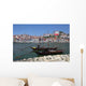 Traditional boats at Douro river in Porto, Portugal Wall Mural