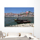 Traditional boats at Douro river in Porto, Portugal Wall Mural