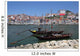 Traditional boats at Douro river in Porto, Portugal Wall Mural