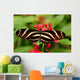 Zebra Longwing Butterfly Wall Mural