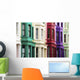 Colourful residential buildings in a row, Notting Hill Wall Mural