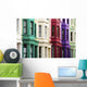 Colourful residential buildings in a row, Notting Hill Wall Mural