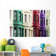 Colourful residential buildings in a row, Notting Hill Wall Mural