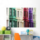 Colourful residential buildings in a row, Notting Hill Wall Mural