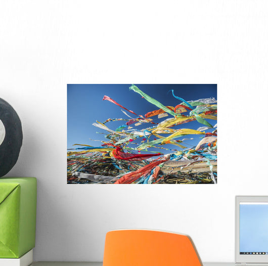 Colourful Tibetan Prayer Flags Wall Decal 2