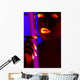 Frau im Schwarzlicht, Woman in blacklight Wall Mural