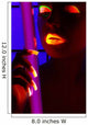 Frau im Schwarzlicht, Woman in blacklight Wall Mural