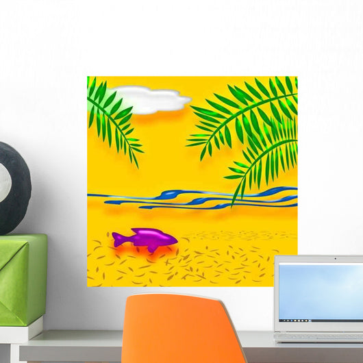 Tropic Beach Vacation Wall Decal