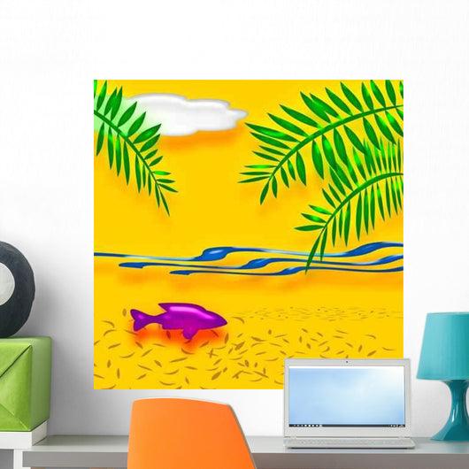 Tropic Beach Vacation Wall Decal