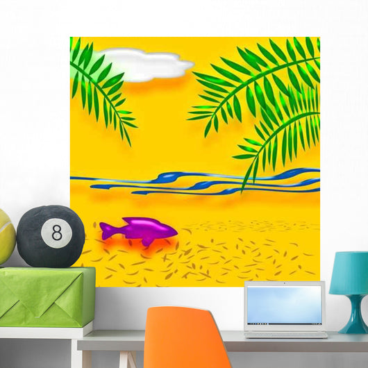 Tropic Beach Vacation Wall Decal