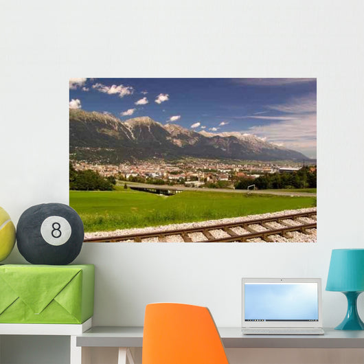 Innsbruck City Alpine Mountain Wall Decal