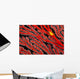 A yellow gorgonian crab at night on its host, a gorgonian coral fan Wall Mural