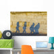 Shadows of pedestrians cast on a wall Wall Mural