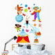 Circus Set Wall Decal Sticker Set