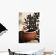 A clay bowl and wooden tool Wall Mural