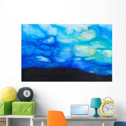 Dramatic Sky with Blue Wall Decal