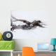 Watercolour painting of an abstract black shape on a white background Wall Mural